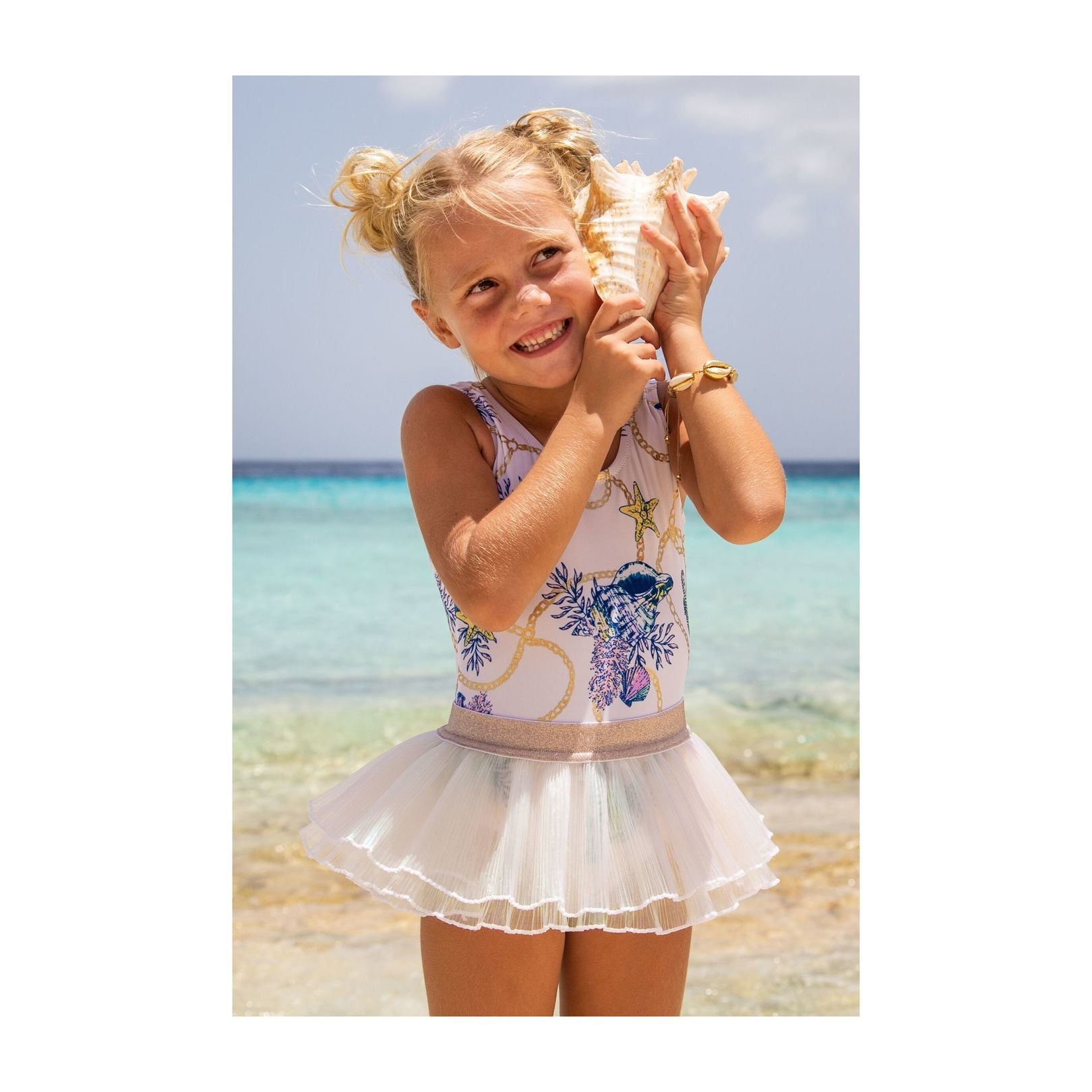 One Piece Swimsuit with Tutu Under The Sea