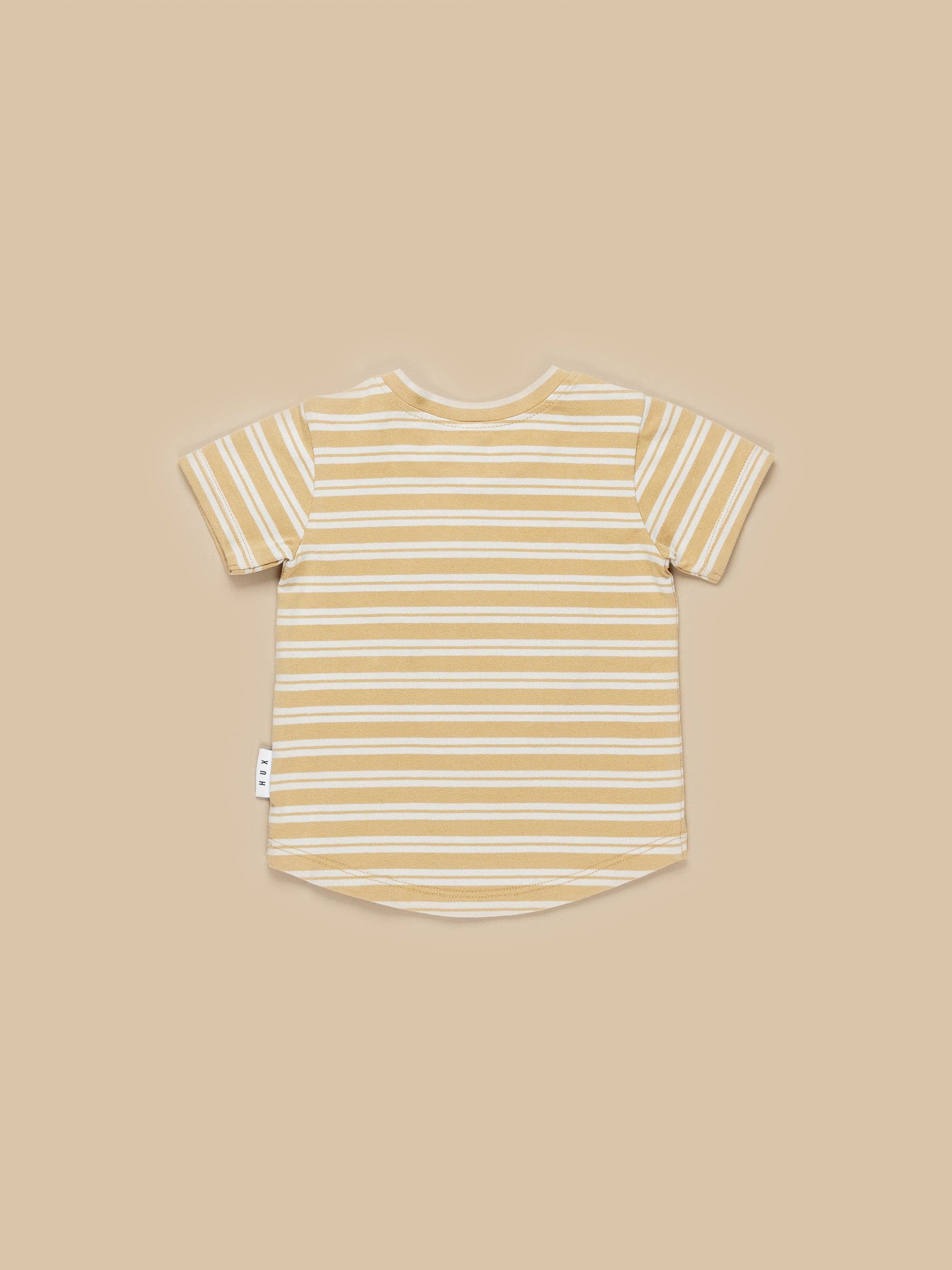 Cool Penguin Stripe T-Shirt - Almond + Amber Stripe